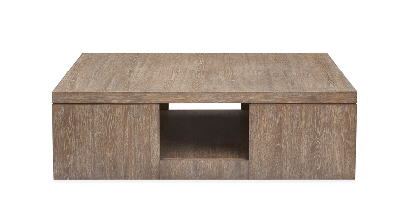 Table à café Bukley de 54 po avec rangement - brun épicé