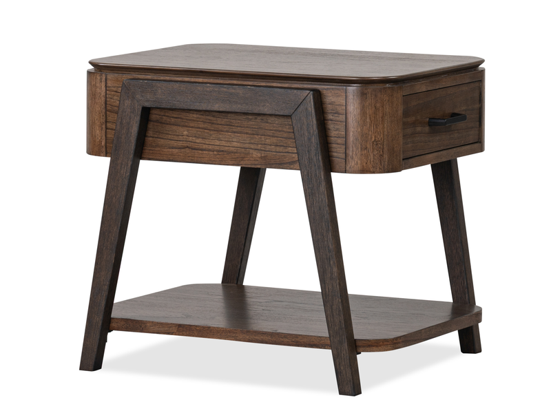 Table de bout Camdale de 22 po avec rangement - chocolat