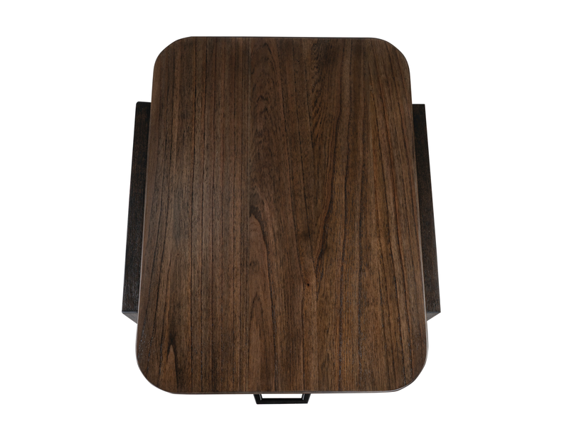 Table de bout Camdale de 22 po avec rangement - chocolat