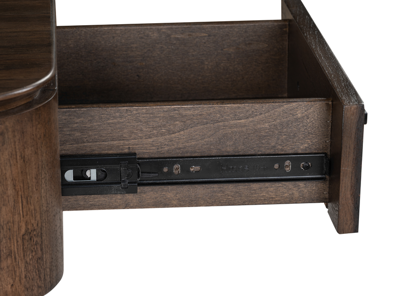 Table de bout Camdale de 22 po avec rangement - chocolat