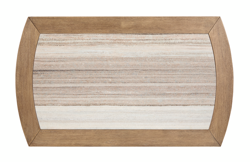 Table à café Caroline de 50 po avec rangement et dessus en marbre - beige Riverbend 