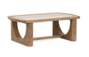 Table à café Caroline de 50 po avec rangement et dessus en marbre - beige Riverbend 