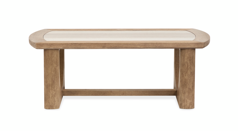 Table à café Caroline de 50 po avec rangement et dessus en marbre - beige Riverbend 