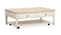 Table à café Collins de 50 po avec dessus relevable et rangement - bois de grève