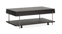  Table à café Corrall de 50 po avec dessus relevable et rangement - Briarsmoke foncé