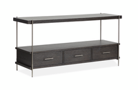 Table de salon Corrall de 60 po avec rangement - Briarsmoke foncé