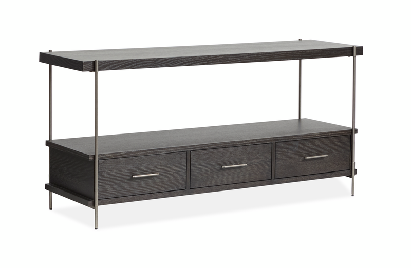 Table de salon Corrall de 60 po avec rangement - Briarsmoke foncé