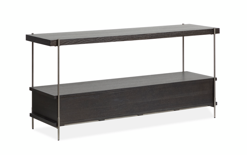 Table de salon Corrall de 60 po avec rangement - Briarsmoke foncé