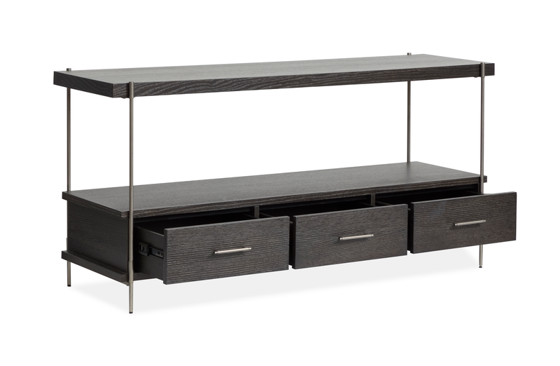 Table de salon Corrall de 60 po avec rangement - Briarsmoke foncé