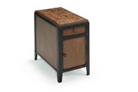Table d’appoint Eastway de 14 po avec rangement - pin naturel vieilli