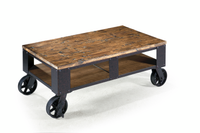  Table à café Eastway de 52 po avec dessus relevable et rangement - pin naturel vieilli