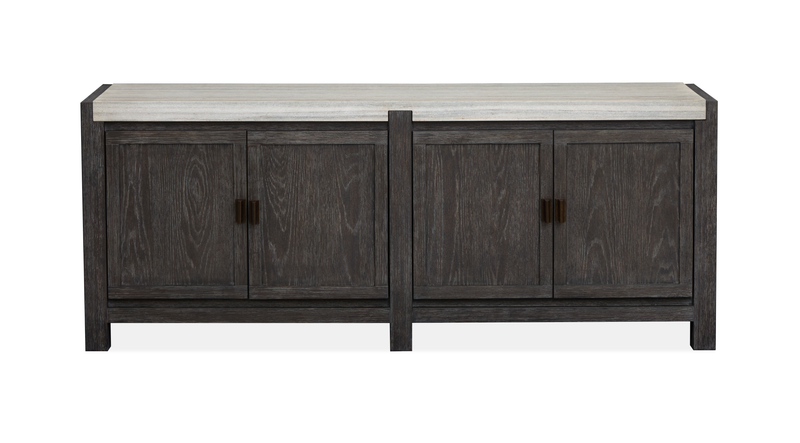 Armoire décorative Ernest de 70 po avec dessus en marbre - noir Ravenwood