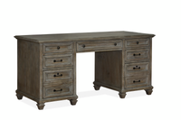 Bureau Gerrard de 66 po avec rangement - gris tourterelle