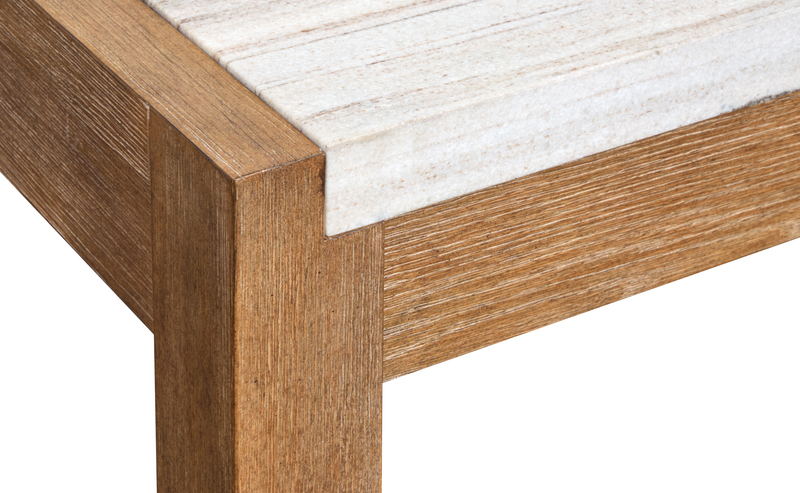 Bureau Grafton de 60 po avec dessus en marbre et rangement - brun sierra