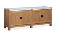Console de couloir Grafton de 70 po avec dessus en marbre - brun sierra