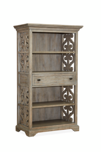 Bibliothèque Harold de 40 po avec tablettes réglables - gris tourterelle