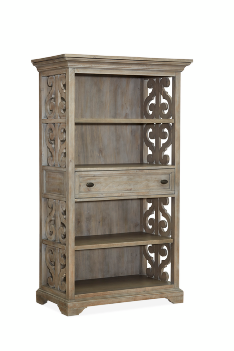 Bibliothèque Harold de 40 po avec tablettes réglables - gris tourterelle 