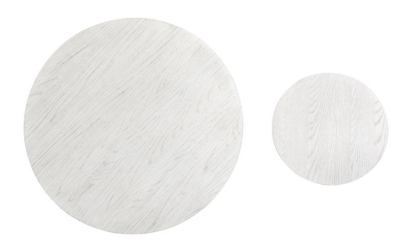 Ensemble de 2 tables d’appoint rondes Holton - perle 