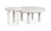 Ensemble de 2 tables d’appoint rondes Holton - perle 