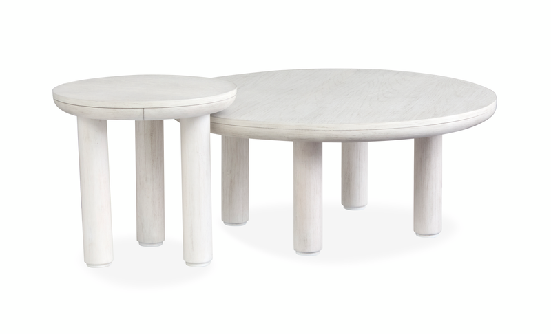 Ensemble de 2 tables d’appoint rondes Holton - perle 