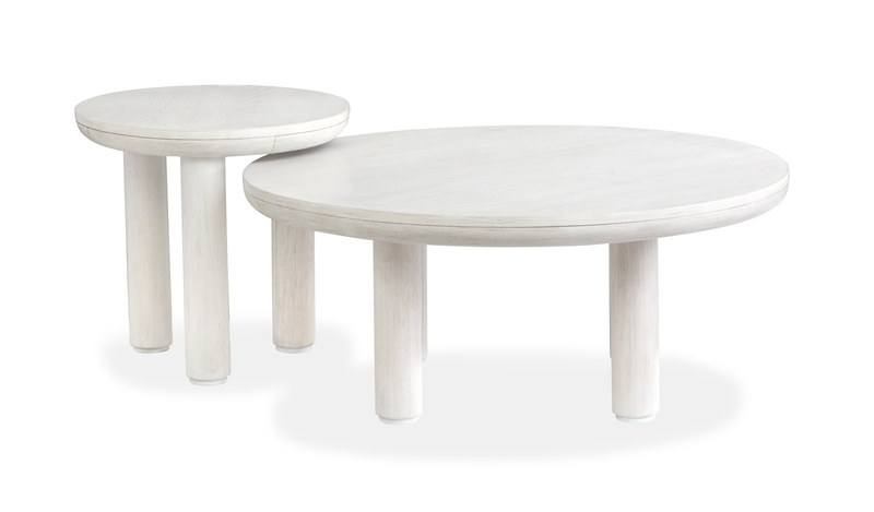 Ensemble de 2 tables d’appoint rondes Holton - perle 
