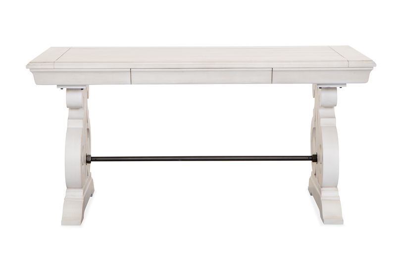 Bureau Milson de 64 po avec rangement - albâtre