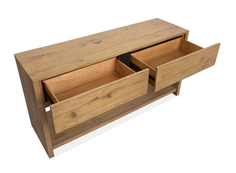 Table de salon Orsman de 56 po avec rangement - caramel rustique