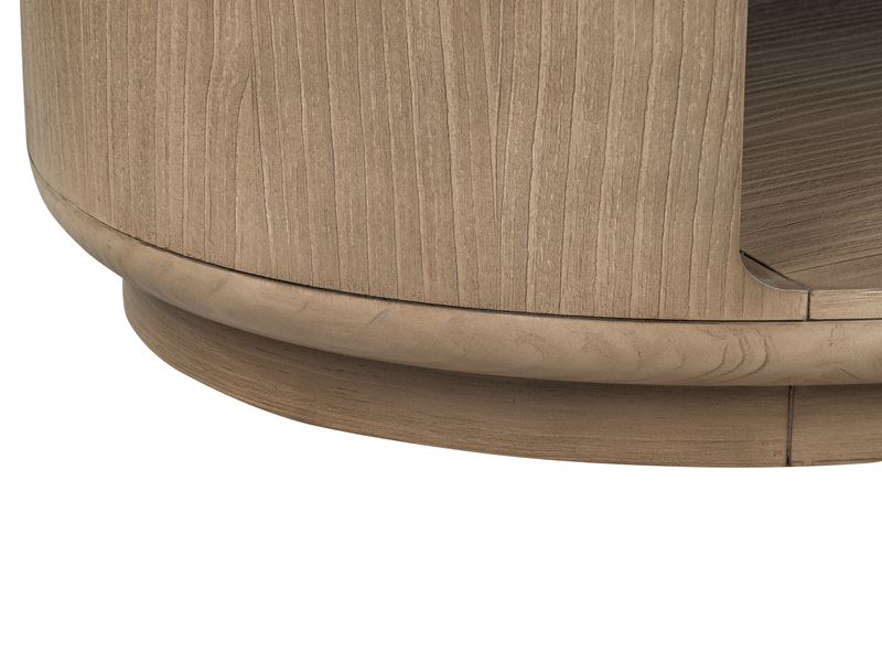 Table à café Poplar de 54 po avec rangement - brun château