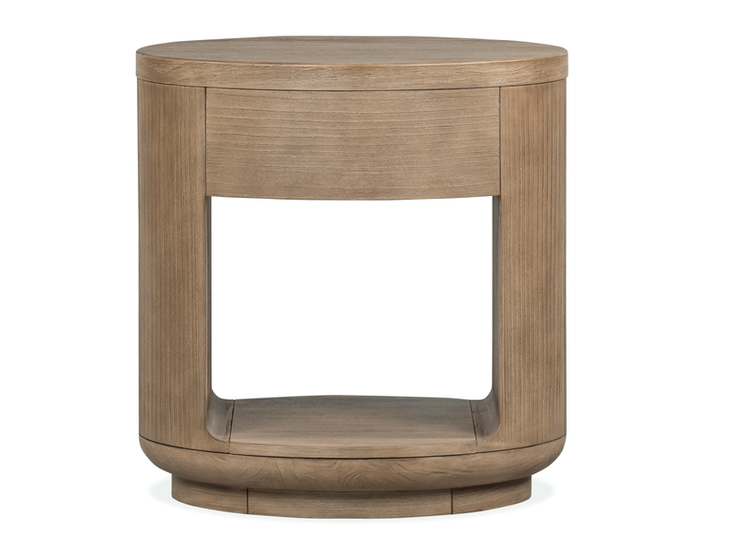 Table de bout Poplar de 24 po avec rangement - brun château