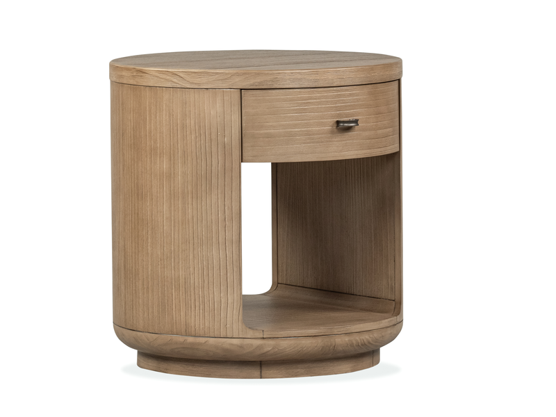 Table de bout Poplar de 24 po avec rangement - brun château