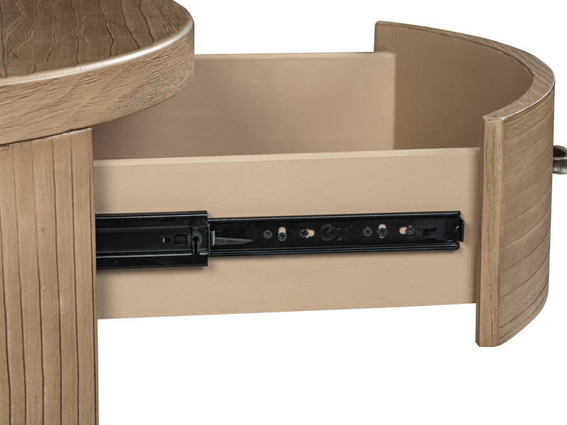 Table de bout Poplar de 24 po avec rangement - brun château