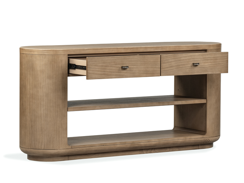 Table de salon Poplar de 64 po avec rangement - brun château