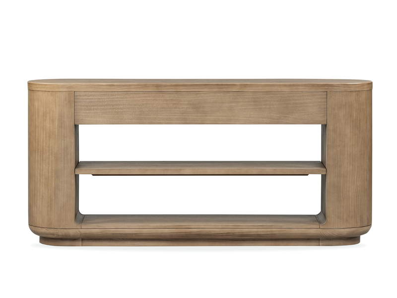 Table de salon Poplar de 64 po avec rangement - brun château