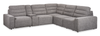 Sofa sectionnel Prestige de Shaquille O’Neal Home 6 pièces avec inclinaison et coulissement électrique - gris