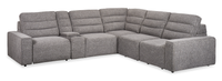 Sofa sectionnel Prestige de Shaquille O’Neal Home 6 pièces avec inclinaison et coulissement électrique - gris