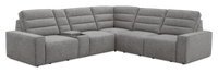 Sofa sectionnel Prestige de Shaquille O’Neal Home 6 pièces avec inclinaison et coulissement électrique - gris