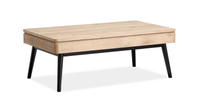  Table à café Tyssen de 48 po avec dessus relevable et rangement - bois de grève