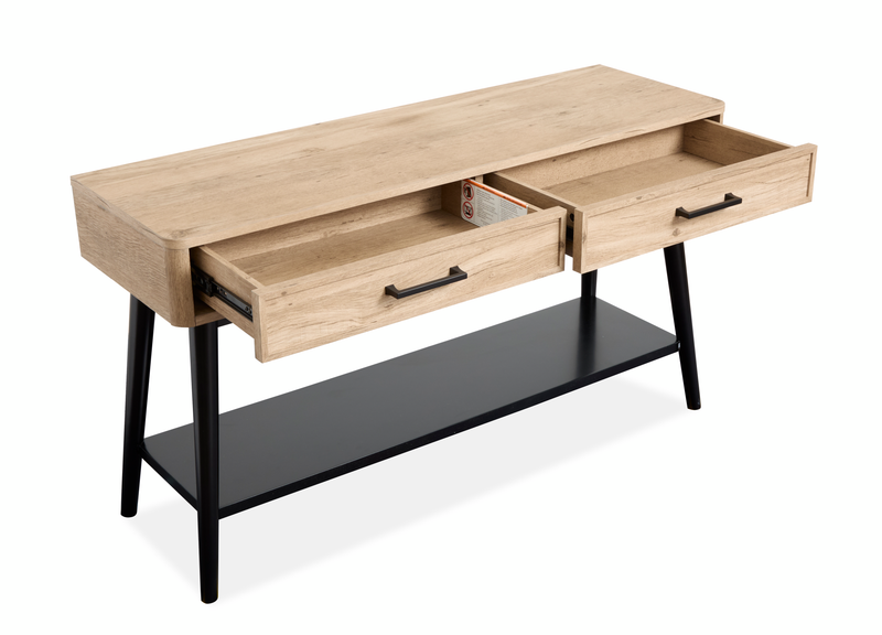 Table de salon Tyssen de 50 po avec rangement - bois de grève