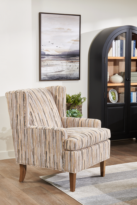 Fauteuil d’appoint à oreilles personnalisable de Sofa Lab de 30 po fabriqué au Canada en tissu - tissu décoratif Mineral