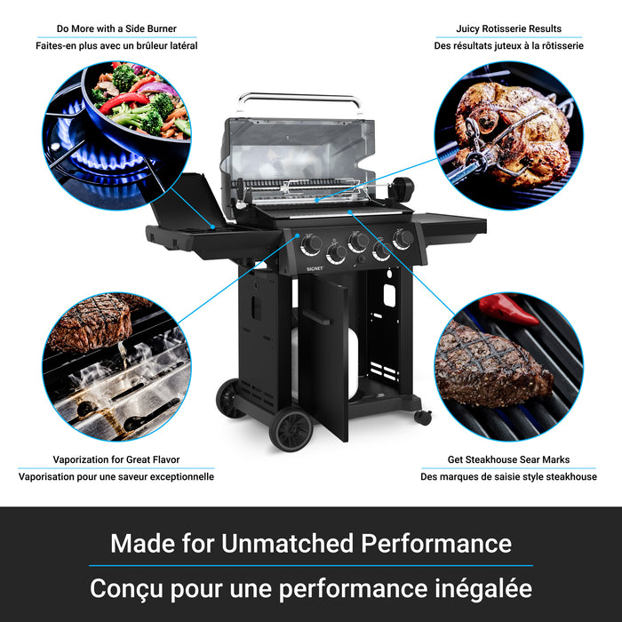 Broil King Signet 390 Shadow 3-bruleurs 40 000 BTU Barbecue a gaz naturel - 844187