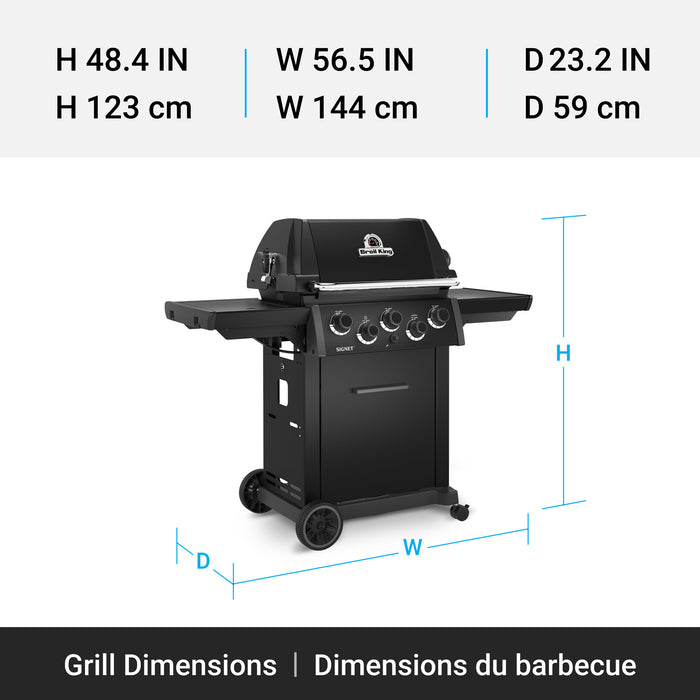 Broil King Signet 390 Shadow 3-bruleurs 40 000 BTU Barbecue a gaz propane - 844184