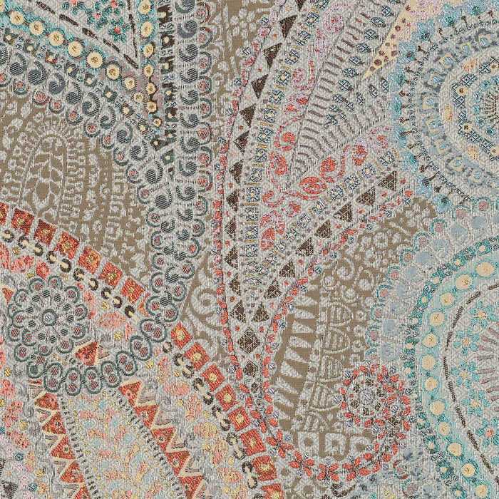 Pouf personnalisable The Curve de Sofa Lab de 31 po fabriqué au Canada en tissu - Eden multicolore