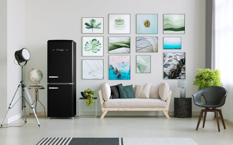 Réfrigérateur Classic Rétro par Unique de 7 pi³ à congélateur inférieur - UGP-215L B AC