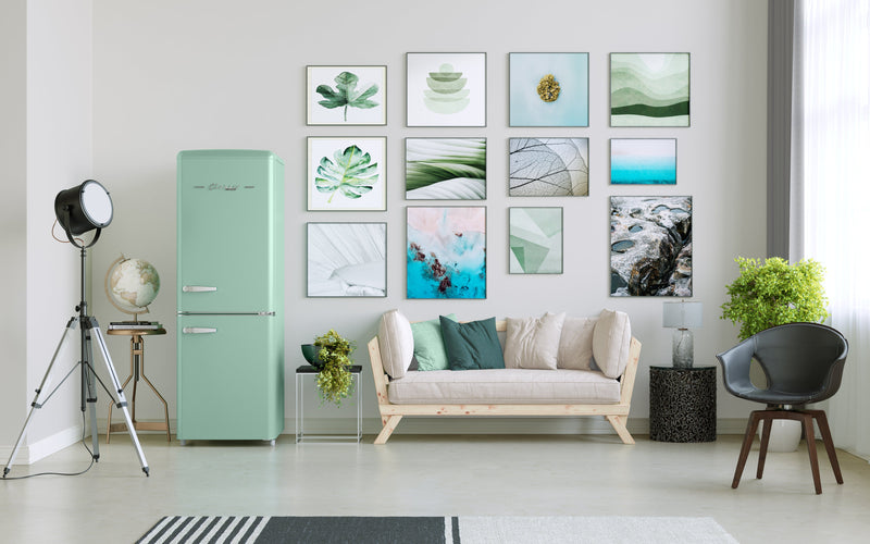 Réfrigérateur Classic Rétro par Unique de 7 pi³ à congélateur inférieur - UGP-215L LG AC