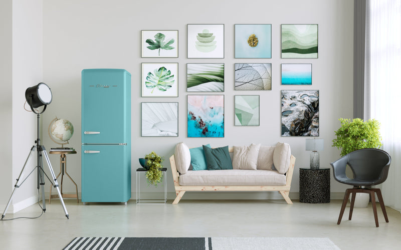 Réfrigérateur Classic Rétro par Unique de 7 pi³ à congélateur inférieur - UGP-215L T AC