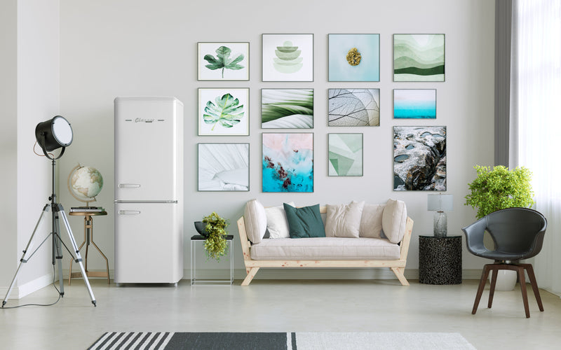 Réfrigérateur Classic Rétro par Unique de 7 pi³ à congélateur inférieur - UGP-215L W AC