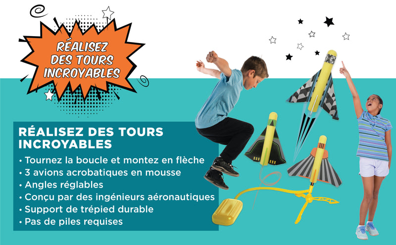 Avions de voltige originaux Stomp RocketMD Stunt Planes LauncherMC