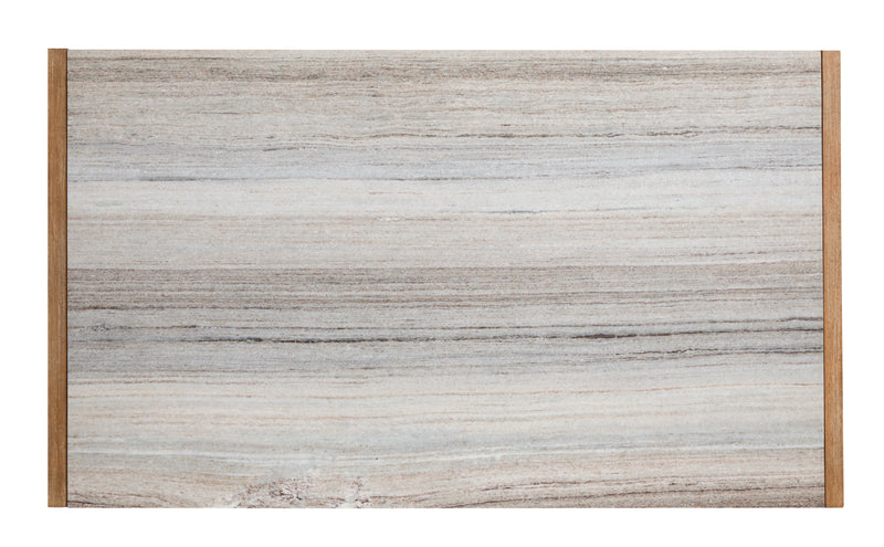 Table à café Timber de 52 po avec dessus en marbre et rangement - brun sierra