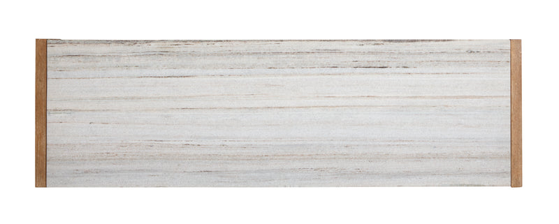 Table de salon Timber de 56 po avec dessus en marbre et rangement - brun sierra
