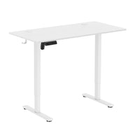 Bureau assis ou debout TygerClaw de 42 po à 2 étages - blanc